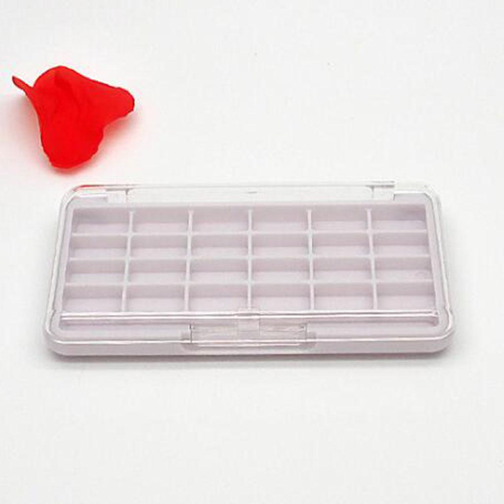 Makeup Case Box Empty Eyeshadow Palette Holder ABS Plastic 24 Slot Organizer for DIY Cosmetic and Travel Use Makeup Case Box Empty Eyeshadow Palette Holder ABS Plastic 24 Slot Organizer for DIY Cosmetic and Travel Use